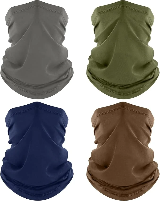 Carefully Designed ROXUN 4 Pack Neck Gaiter Cooling Breathable Face Mask UV Protection Scarf Clean