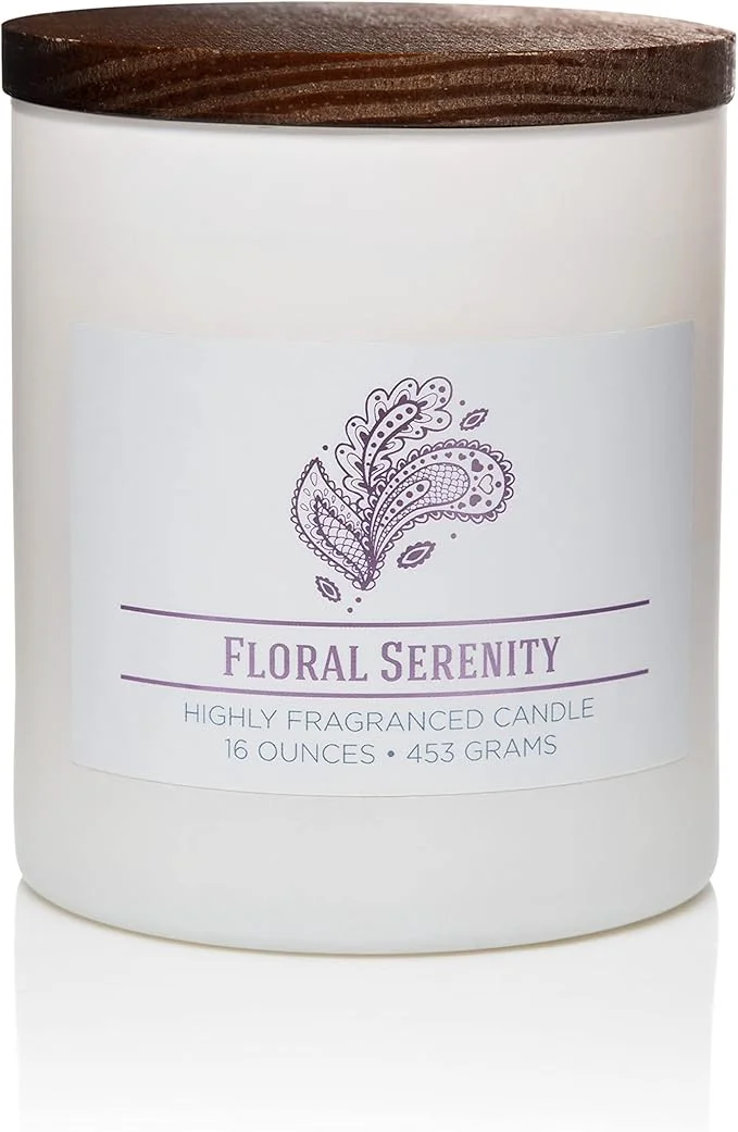 Stylish Carolina Floral Serenity Scented Candle 16 oz Wellness Relaxing Aromatherapy Durable