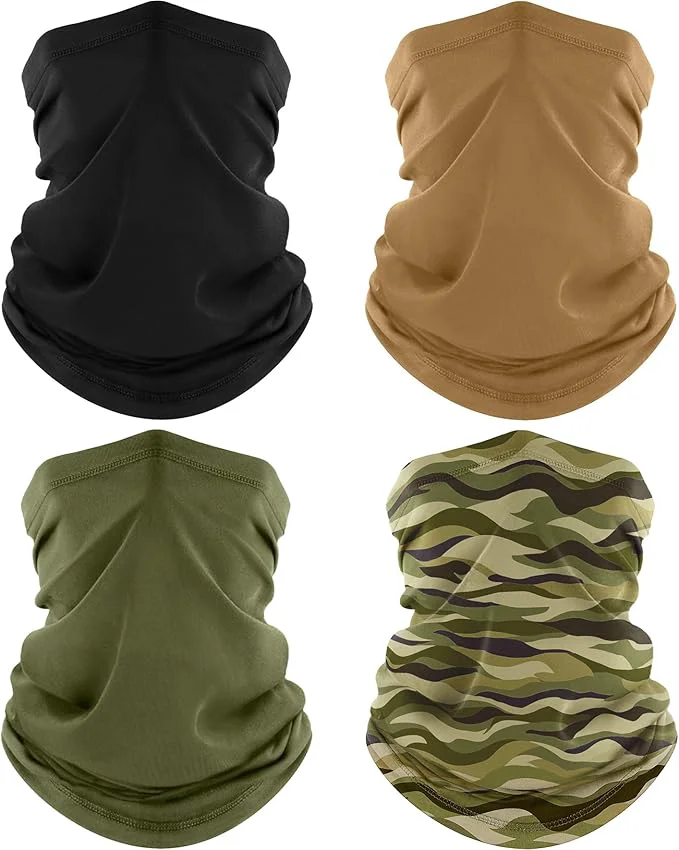 Convenient ROXUN 4 Pack Neck Gaiter Cooling Breathable Face Mask UV Protection Scarf Functional