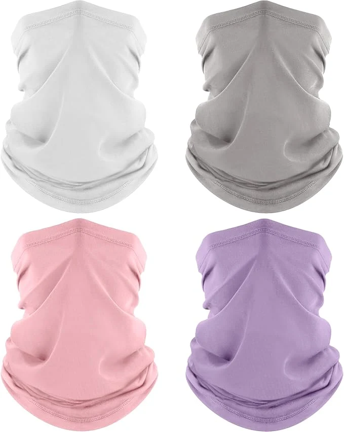 Crafted ROXUN 4 Pack Neck Gaiter Cooling Breathable Face Mask UV Protection Scarf High-Grade