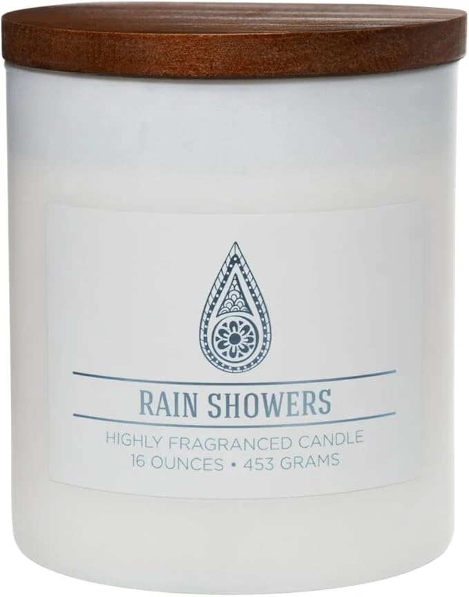 Functional Carolina Rain Showers Scented Candle 16 oz Wellness Relaxing Aromatherapy Detailed