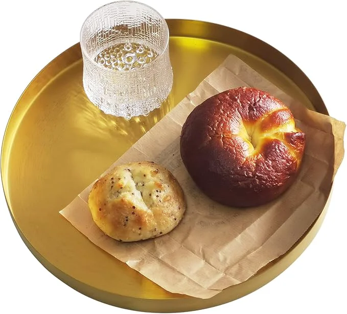 Stylish LOVE Metal Round Decorative Tray Perfume Jewelry Candle Organizer Reusable