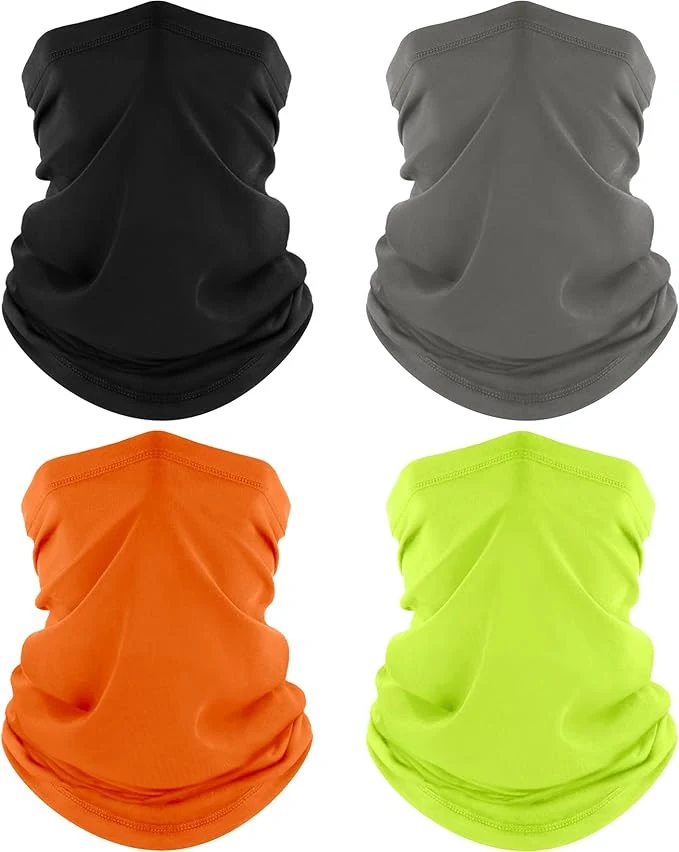 Environmentally Friendly ROXUN 4 Pack Neck Gaiter Cooling Breathable Face Mask UV Protection Scarf Durable