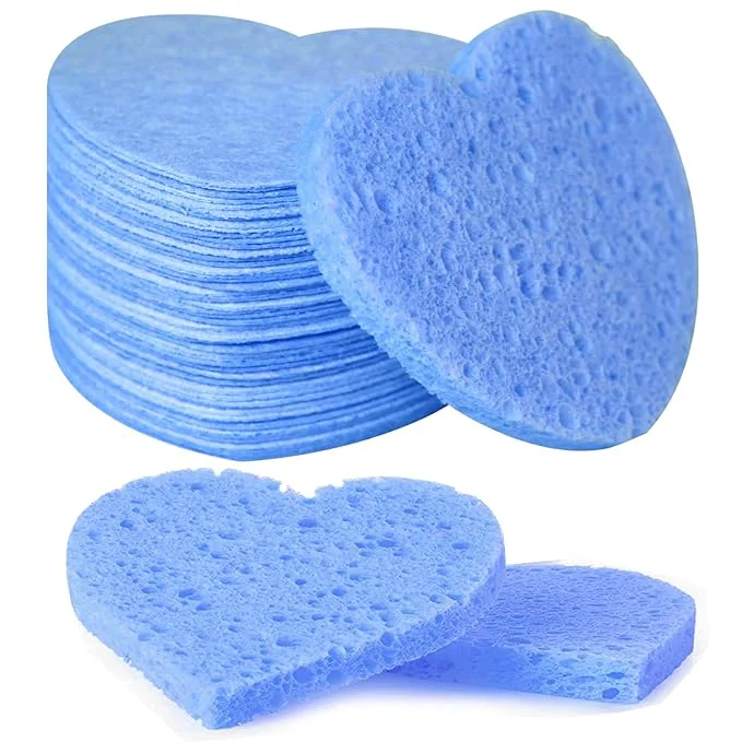 Advanced 50-Count Facial Sponges Compressed Natural Cellulose Face Sponge Smart