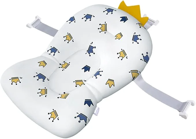 Secure Baby Bath Cushion Pad Newborn Bathtub Mat Infant Bath Supporter Net Baby Organic