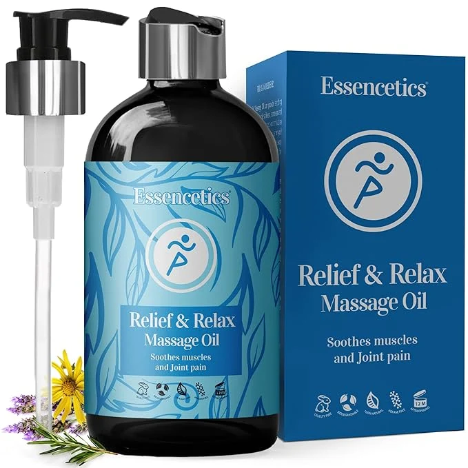 Next-Generation 8 oz – Relief Relax Sore Muscle Massage Oil – Soothes Muscles Joint with Refined
