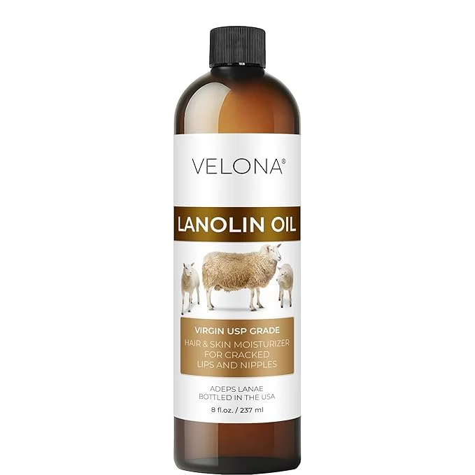 Trendy velona Lanolin Oil USP Grade 8 fl oz Pure and Natural Carrier Oil Long-Lasting