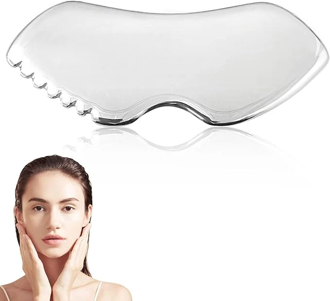 Premium Material Guasha Tool for Face Stainless Steel Metal Gua Sha Facial Tools for Body Proven