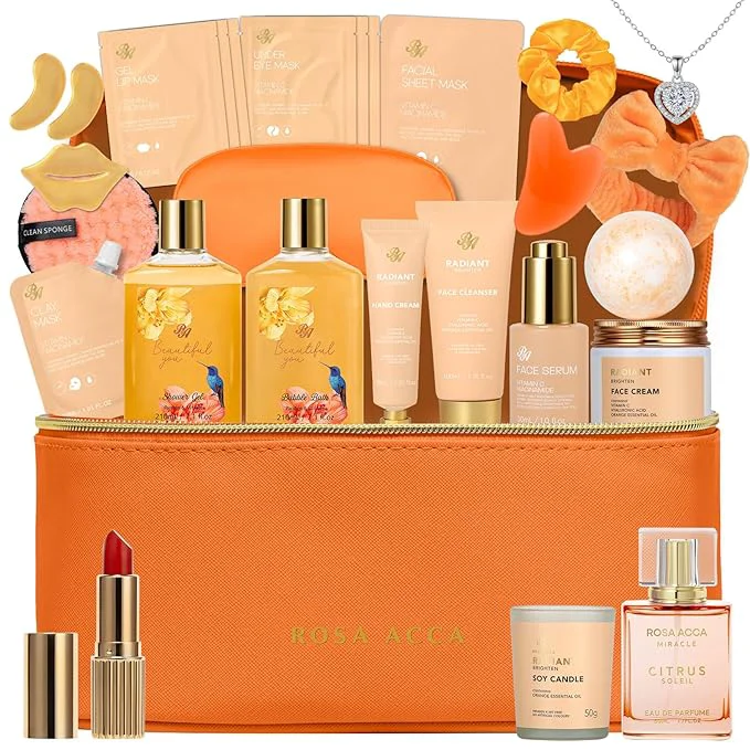 Top-Quality 25 Pcs Mother’s Day Gift Bergamot Rose Bath Body Gift Set High-Performance