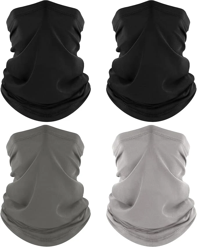 World-Class ROXUN 4 Pack Neck Gaiter Cooling Breathable Face Mask UV Protection Scarf Original Design