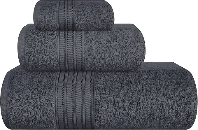 Responsible BOUTIQUO Ultra Soft 3 Pack Cotton Towel Set Contains a Bath Towels 28×55 inch First-Class