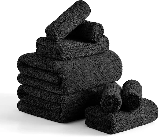 Healthy 8 Piece Bath Towel Set-2 Oversized Bath Sheets 2 Hand Towels 4 Expertly Made