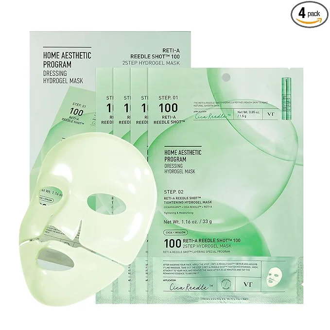 Green VT COSMETICS Reti-A Reedle Shot 100 2-Step Hydrogel Mask Intensive Tightening Soft