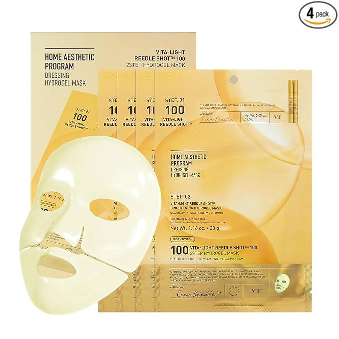 Safe VT COSMETICS Vita-Light Reedle Shot 100 2-Step Hydrogel Mask Intensive Glowing Quality