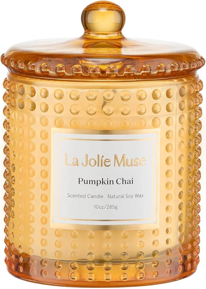 Responsible LA JOLIE MUSE Pumpkin Chai Candle Spicy Chai Vanilla 10 oz Soy Wax Candle High-Quality