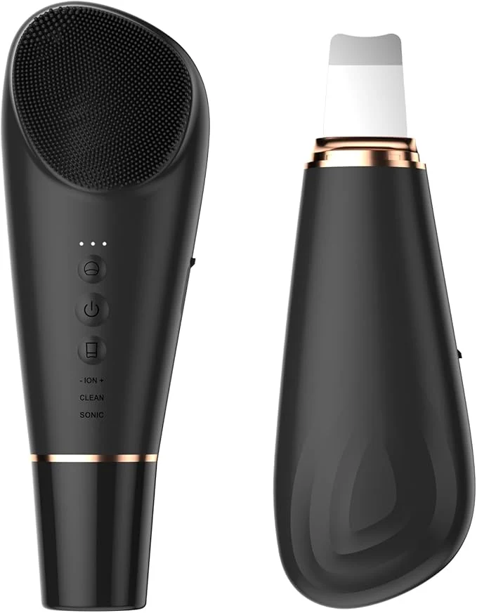 Verified Silicone Face Scrubber Blackhead Scraper Rechargeable 2-in-1 Facial Cleansing Innovative