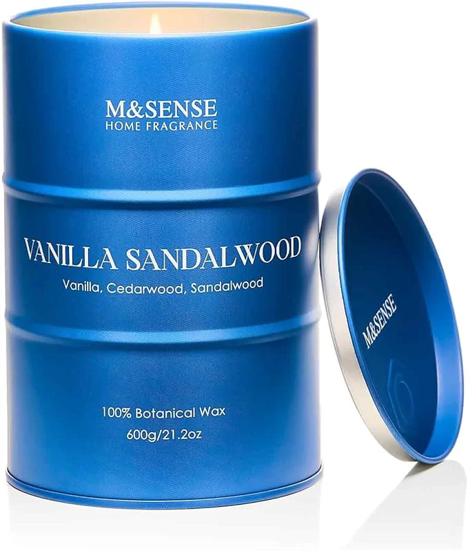 Superior M SENSE Vanilla Sandalwood Scented Candles Large Natural Soy Candles 21.2oz Professional