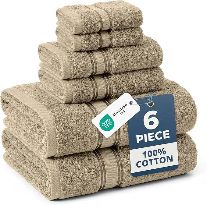 Reusable LANE LINEN Luxury Bath Towels Set Functional