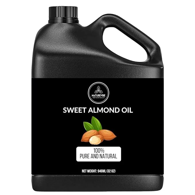 Efficient Naturevibe Botanicals Sweet Almond Oil 32 Ounces Pure and Natural Long-Lasting