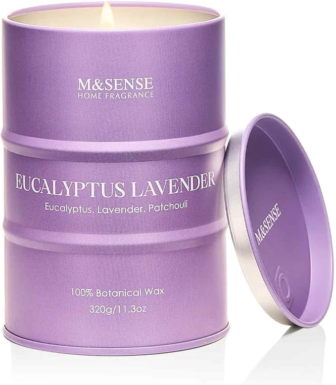 Durable M SENSE Eucalyptus Lavender Scented Candles Natural Non Toxic Aromatherapy Fashionable