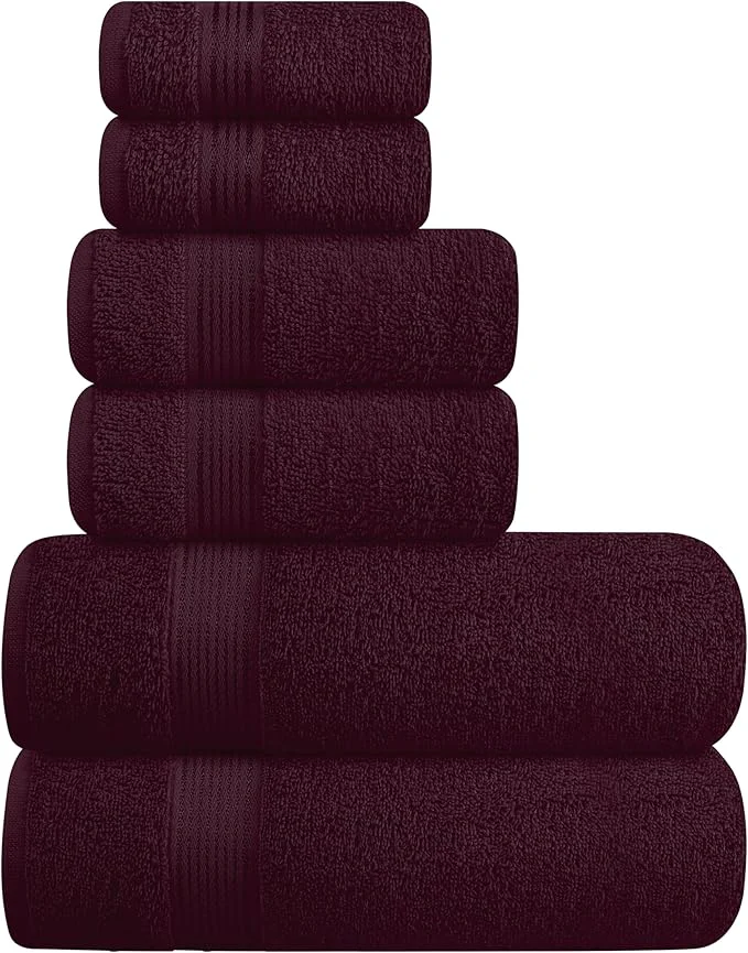 Natural Belizzi Home Ultra Soft 6 Pack Cotton Towel Set Contains 2 Bath Towels 28×55 Crafted