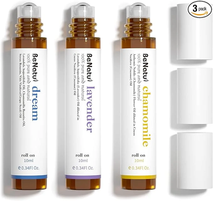 Premium Material Benatu Essential Oil Roll On Set Aromatherapy Roller Responsible