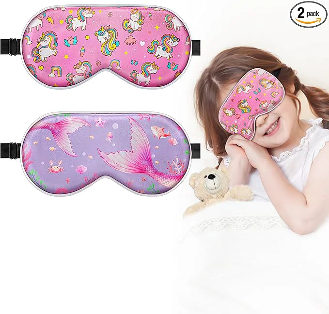 Next-Generation BeeVines Kids Mulberry Silk Sleep Mask 2 Pack Design Pure Optimized
