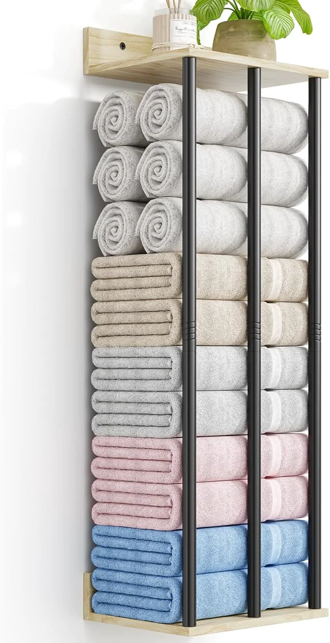 High-Quality Towel Racks for Bathroom Wall Mounted 3 Bar Wall Towel Rack for Rolled Towels Authentic