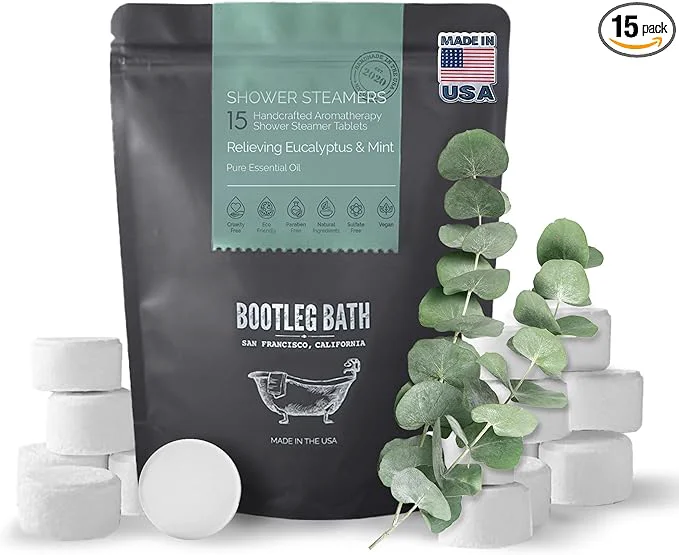 Top-Quality Shower Steamers Aromatherapy Eucalyptus and Mint 15 Pack Pure Essential Elite