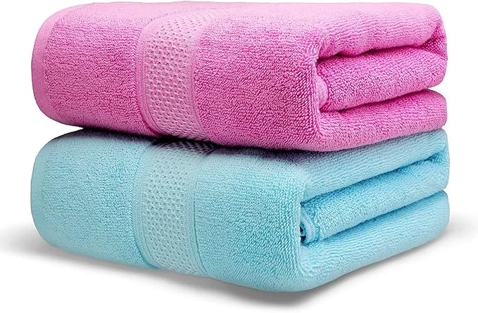 Refined Cotton Bath Towels Set 2-Piece Set Super Absorbent Quick Drying Suitable Minimalist