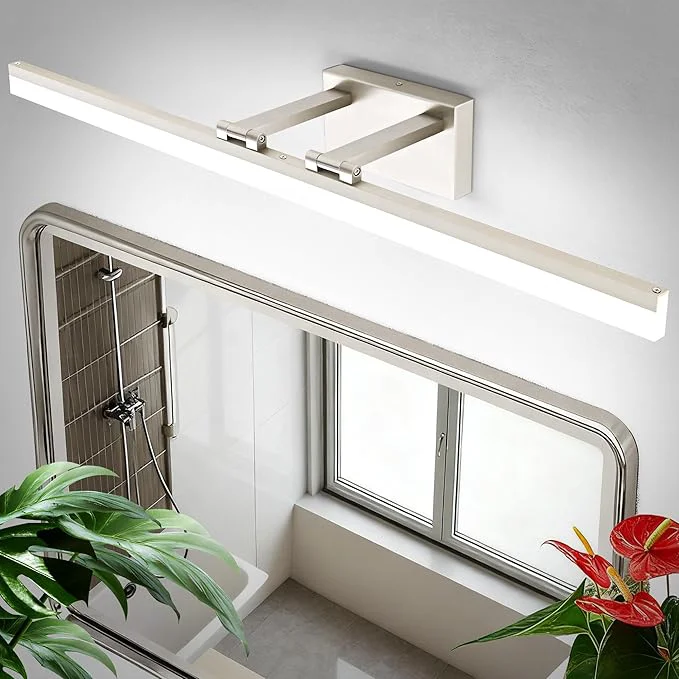 High-Grade SOLFART Bathroom Lights Over Mirror 32 Inch Bathroom Vanity Light- Brushed Expertly Made