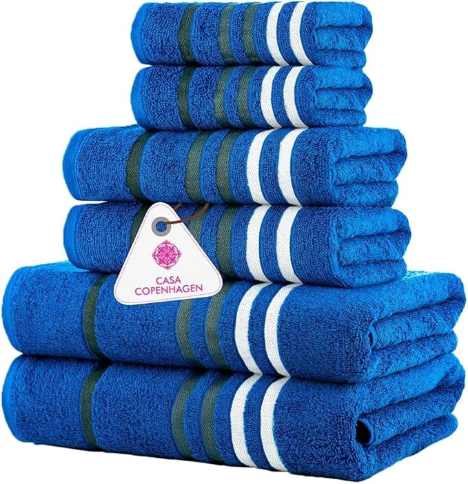 Proven CASA COPENHAGEN Exotic 6Pcs Egyptian Cotton Designer Towels Gift Set- Reliable