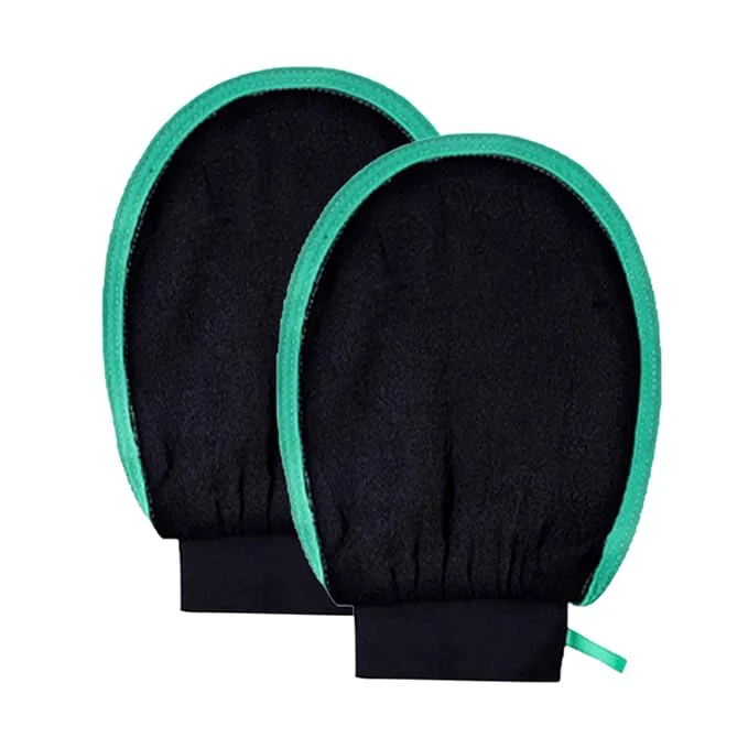 Reusable 2 Packs Exfoliating Glove Machine Washable Korean Body Scrubber Vegan Enhanced