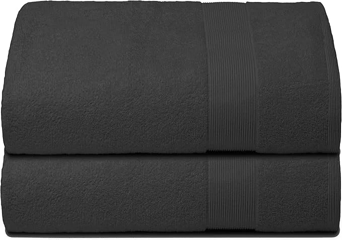 Natural Belizzi Home Premium Cotton Oversized 2 Pack Bath Sheet 35×70- Pure Cotton Consistent