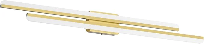 Enhanced Ralbay 48 Gold Vanity Lights 48W Frosted Aluminum Modern LED Gold Bathroom Soft