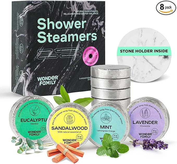 Certified Aromatherapy Shower Steamers Gift Set – Mint Eucalyptus Sandalwood Lavender Trusted