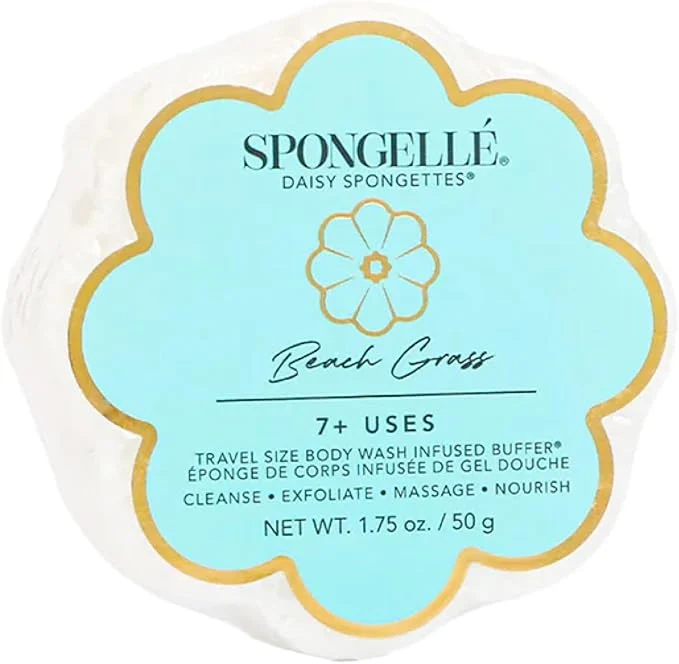 Responsible Spongellé Beach Grass Daisy Spongette Bath Sponge Built-in Body Wash Body Flexible