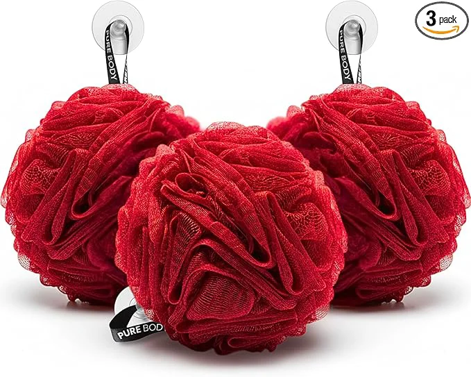 Superior Large Bath Sponge Pack of 3 – Soft 70G Mesh Loofahs Contemporary