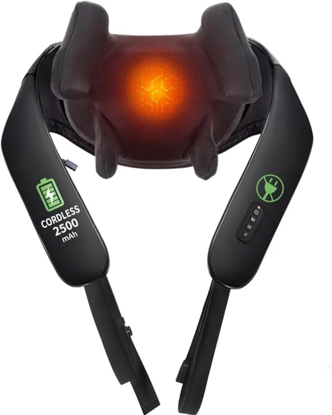 Sophisticated Cordless Shiatsu Neck and Back Massager Stylish
