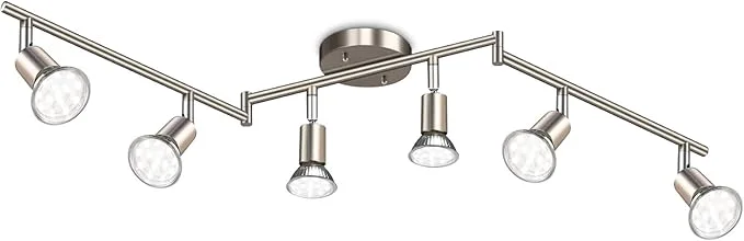 Artisan Ascher 6-Light LED Track Lighting Kit Flexibly Rotatable Light Heads 6 Way Convenient