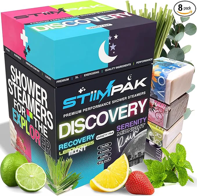 Superior Shower Steamers Variety Pack XXL 80g Extra Strength Aromatherapy Green