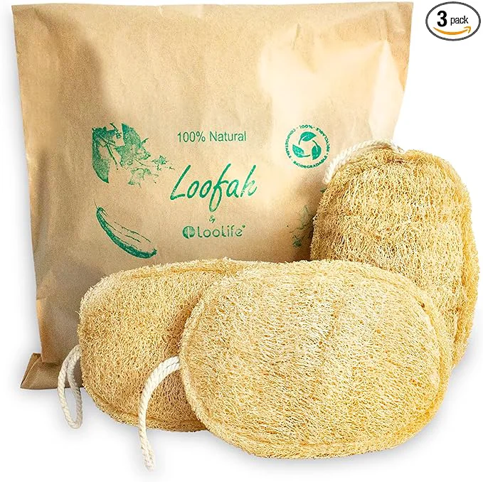 Consistent Natural Loofah Exfoliating Sponge Secure