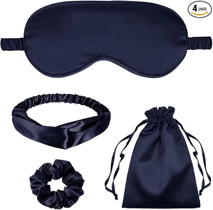 Responsible 4Pcs Silk Sleep Masks Satin Eye Mask Silky Eyes Cover Blindfold Eyeshade Unique