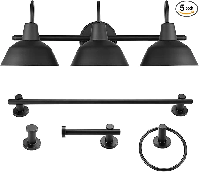 Carefully Designed Globe Electric 51710 5-Piece Bathroom Accessory Set Refined