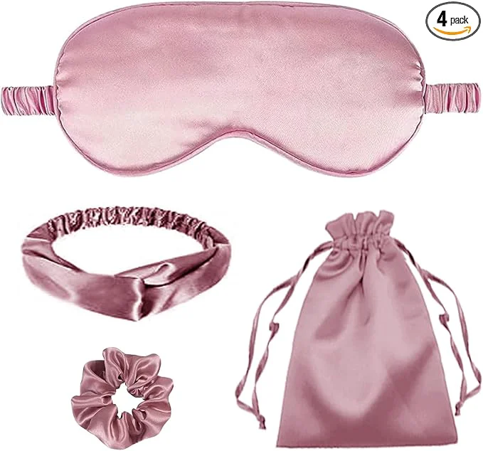 User-Friendly 4Pcs Silk Sleep Masks Satin Eye Mask Silky Eyes Cover Blindfold Eyeshade Responsible