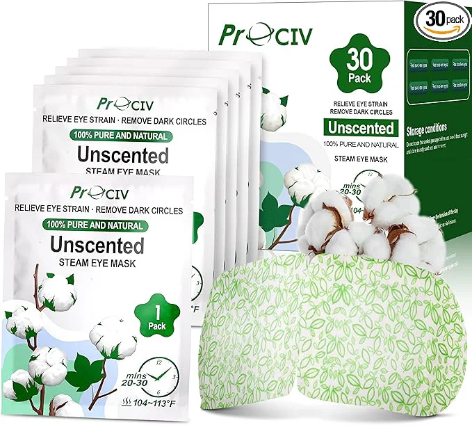 Exceptional 30PCS Steam Eye Masks for Dry Eyes Fatigue Relief Self-Heating Eye Mask for Reusable