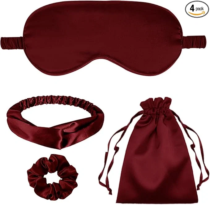 Versatile 4Pcs Silk Sleep Masks Satin Eye Mask Silky Eyes Cover Blindfold Eyeshade First-Class
