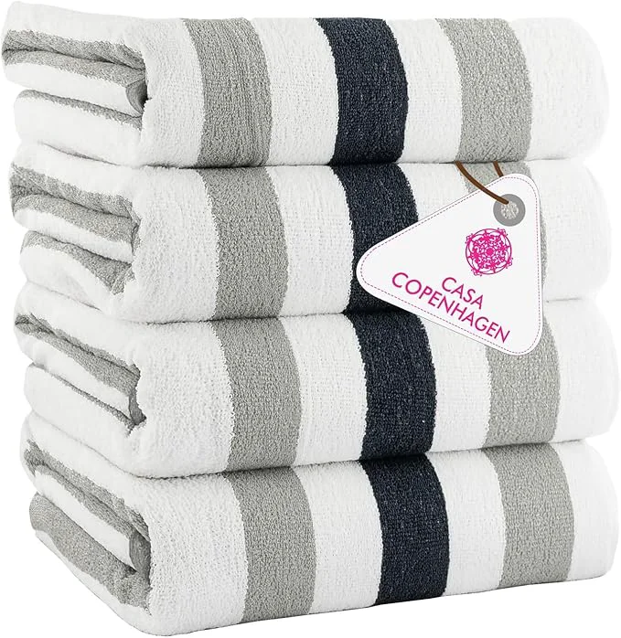 Specialty CASA COPENHAGEN Monaco Beach Towels Designed in Denmark Rough and Tough Refined
