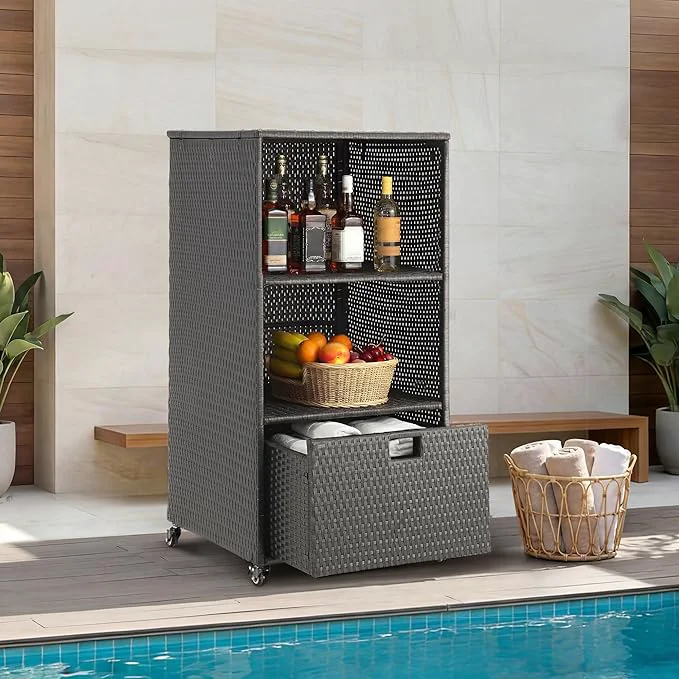 Reliable HOMREST Outdoor Pool Towel Rack Expertly Made