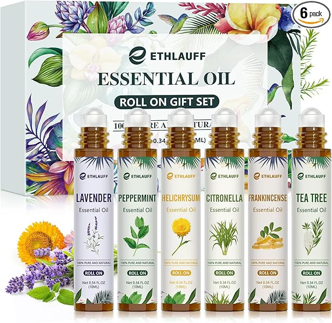 Reliable Essential Oil Roll On Set Natural Aromatherapy Roll On Relaxation Gift Refined